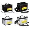 Lipo Battery Safety Bag Portable Explosion-proof Fireproof Storage Bag With Safe Guard 215*145*165mm Size For RC Drone Batteries
