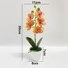 Pink Artificial Orchid Potted Flowers Simulated Plastic Fake Flower Bonsai  Living Room Ornaments