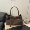 Vintage Leopard Print Tote Bag With Magnetic Closure For Casual Daily Use