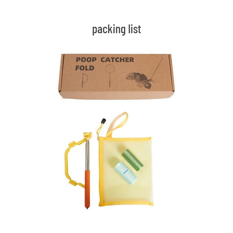 

Third-Gen Dog Poop Scooper with Bags – Outdoor Pet Waste Picker Yellow Body + Stainless Steel Rod лимонно-желтый