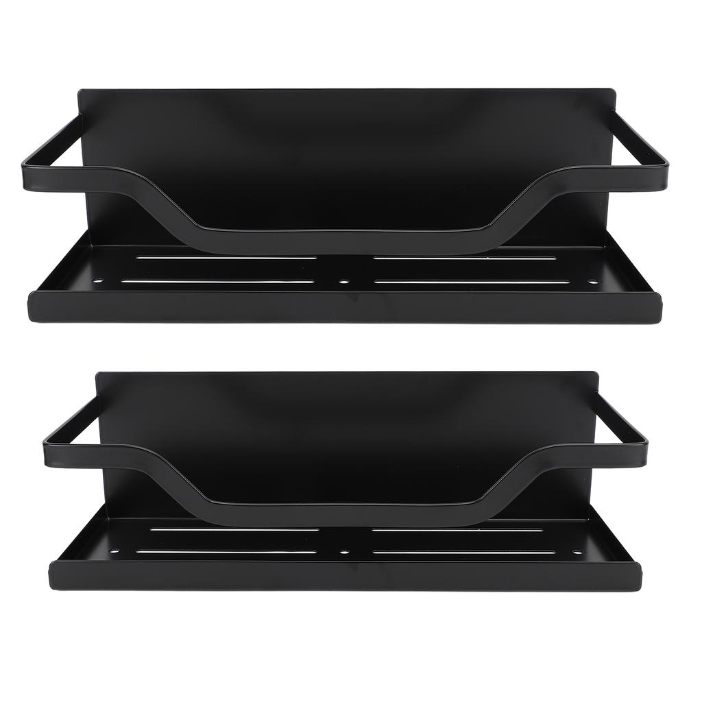 2PCS Magnetic Spice Rack for Refrigerator Carbon Steel Space Saving Spice   Magnetic Shelf for Kitchen Jars Seasoning Bottles