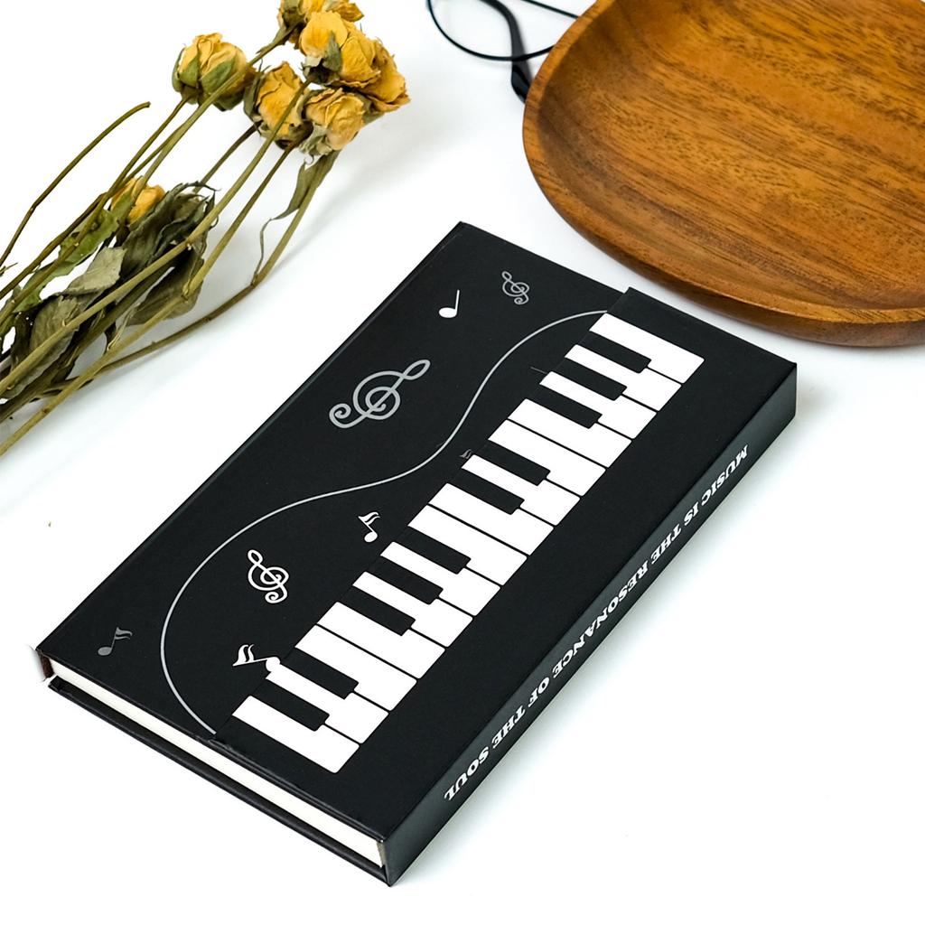 Creative Piano Key Cover Magnetic Notebook Book Conference Minutes Book