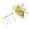 Party Supplies 50 Pcs Flamingo Food Picks Buffet Cupcake Fruit Fork Cake Dessert Salad Sticks Cocktail Toothpick Skewer Decor