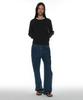 PARTIMENTO WOMEN Pwc Two-Way Pocket Knit Crew_Black