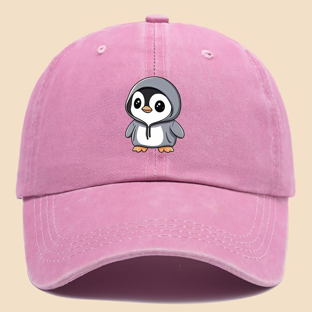 Cartoon Cute Penguin Pattern Printed Baseball Cap Trucker Hat Dad Hat