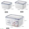 3pcs Double-Layer Drain Basket with Cover Refrigerator Fruits Vegetables Large Washing  Basket Kitchen Storage Containers