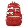 New Polka Dot Bow Girls Backpack Large-capacity Anti-theft Student Schoolbag Nylon Multi-compartment Travel Computer Backpack