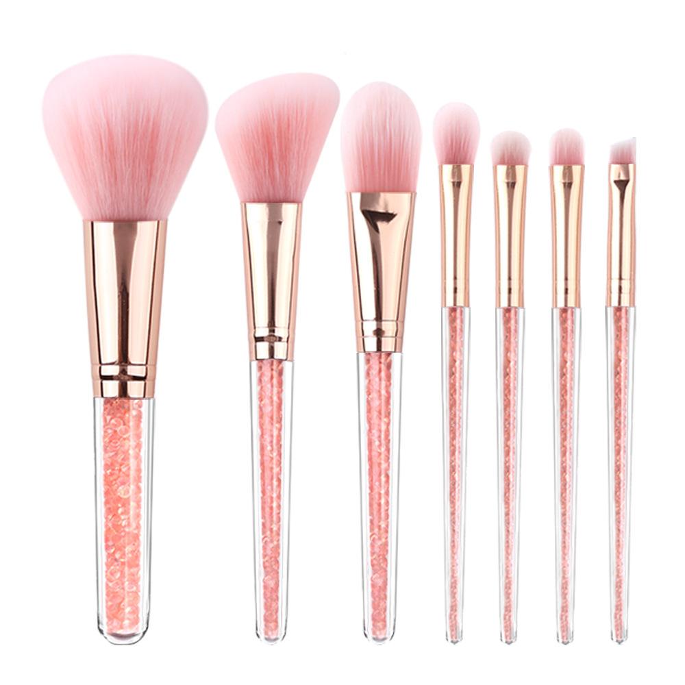 Set de pensule pentru fard de ochi pentru fard de obraz Inner Drill Crystal Pink Pensie de machiaj Punga de depozitare Pensula pentru fond de ten Instrumente de machiaj