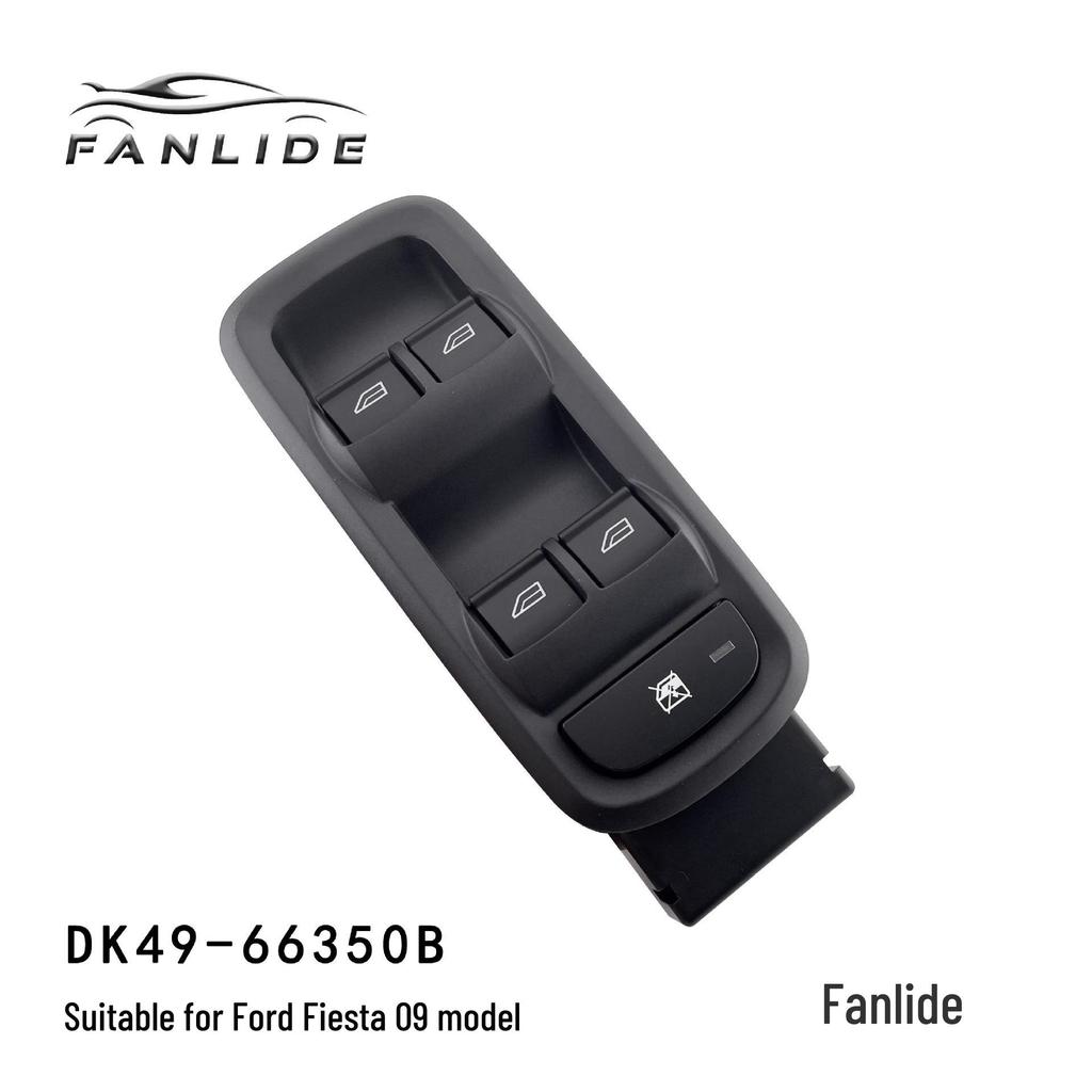 The DK49-66350B is a power window regulator switch for 2009+ Ford Fiesta models.