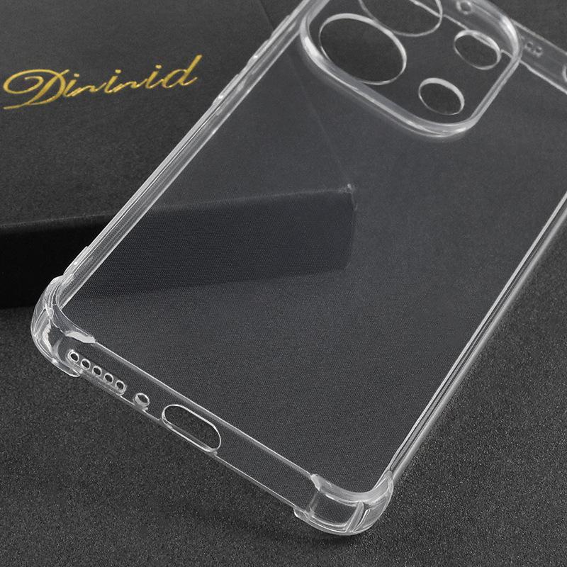 Applicable to Redmi A5 4G NFC four-corner anti-drop mobile phone case Redmi K80PRO transparent TPU airbag soft silicone case