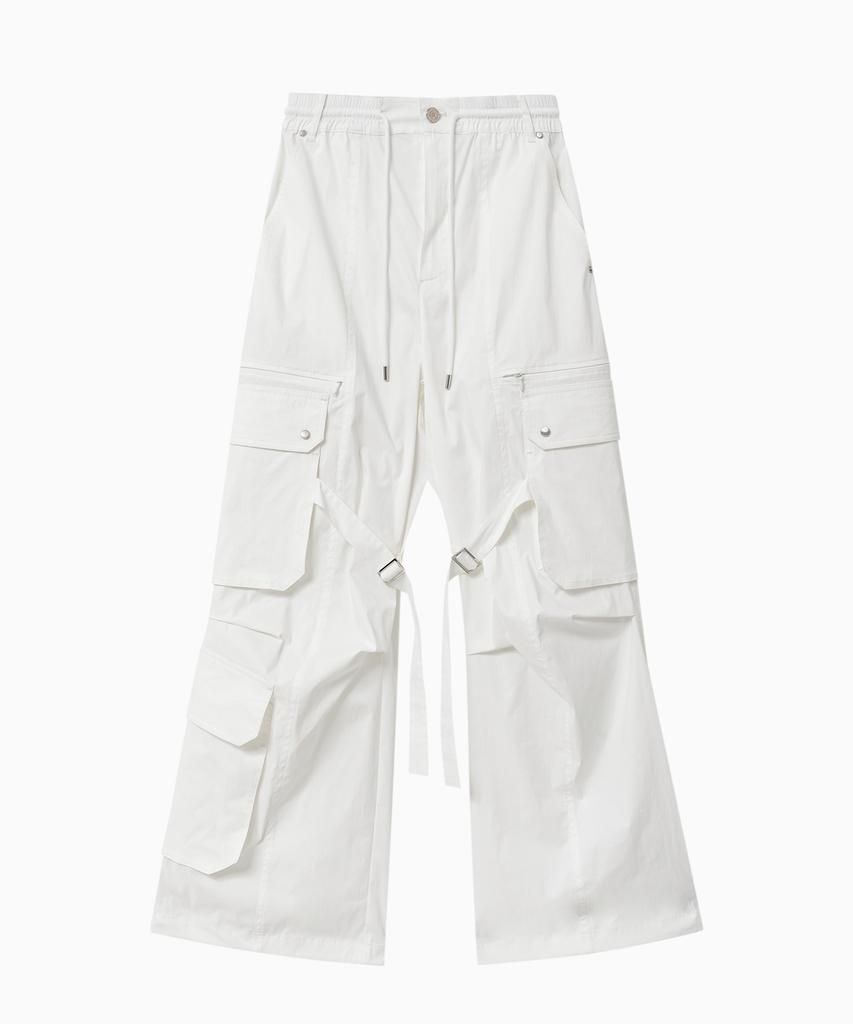 Jenyujeu Kajo Double Pocket Parachute Pants - White