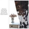 Cow Print Blackout Curtain,Brown White Cowhide Animal Fur Western Rustic Farmhouse Style Window Treatments Rod Pocket Curtain for Bedroom Living Room