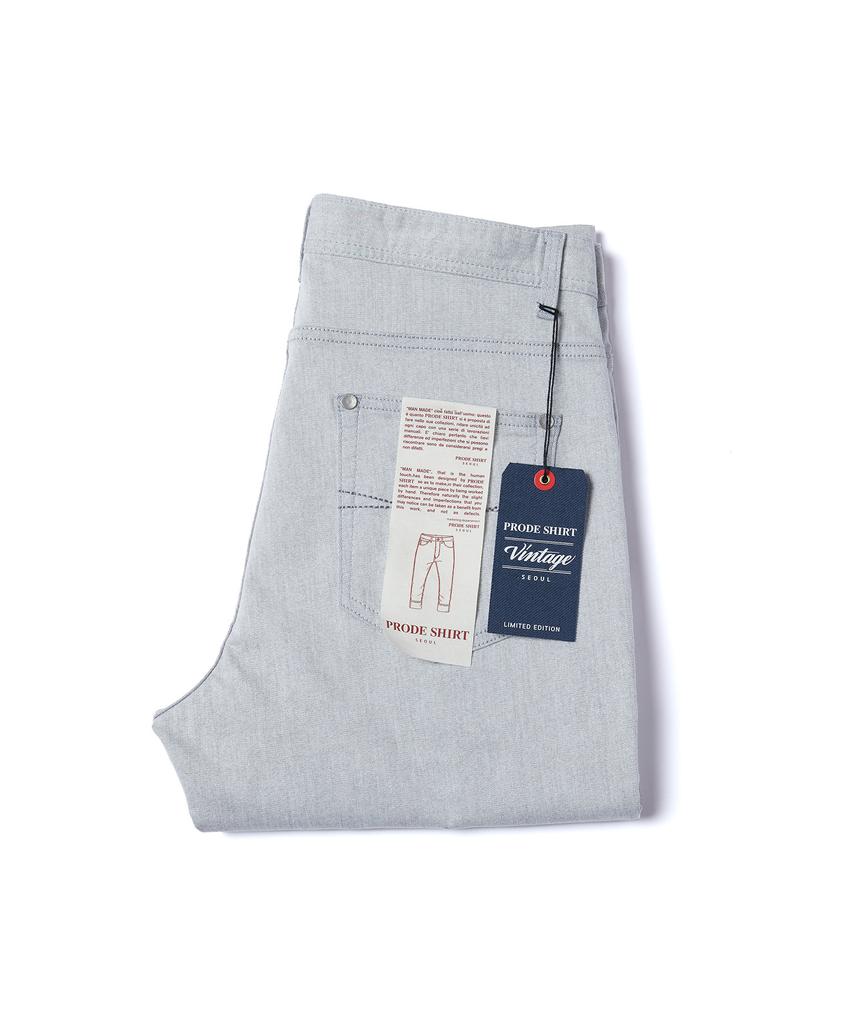 PRODESHIRT Platinum Grey Denim Pants