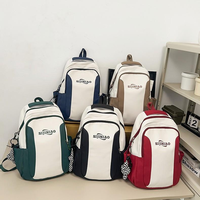 New high school student college bag large capacity backpack fashion lightweight decompression shoulder backpack