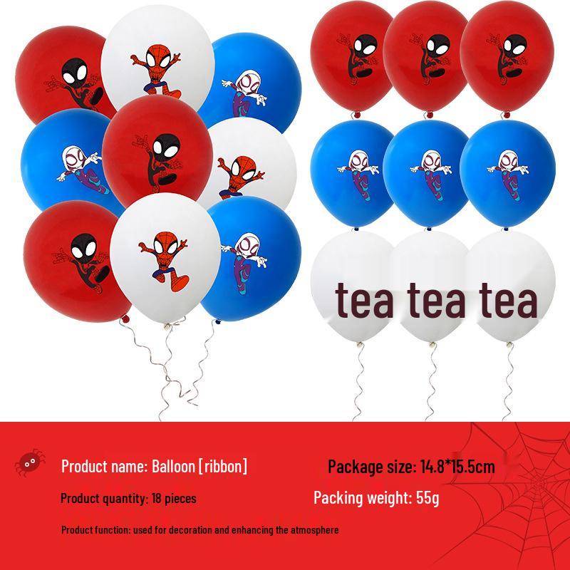 Hot-Selling Spider-Man & Friends Disposable Plate Set with Balloon Decorations for Parties