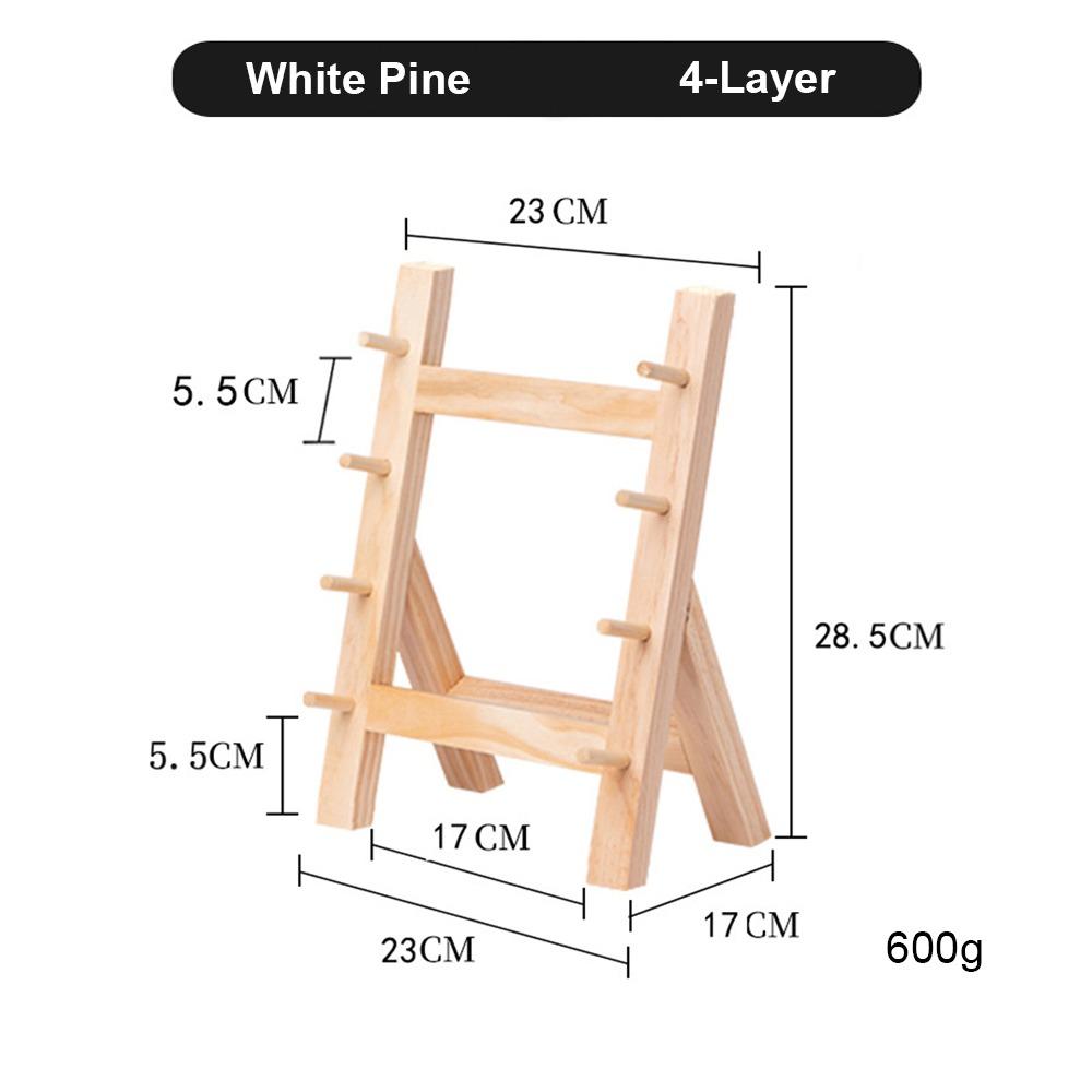 

Wood Katana Display Holder Detachable Kitchen Storage Holder Flute Recorder Display Rack Tanto White Pine 4-Layer