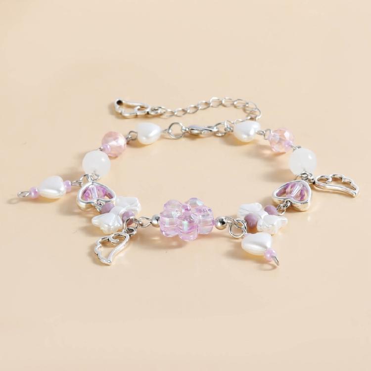 Flower Bowknot Bracelets for Women Aesthetic Sweet Handchain Party Jewelry Gift