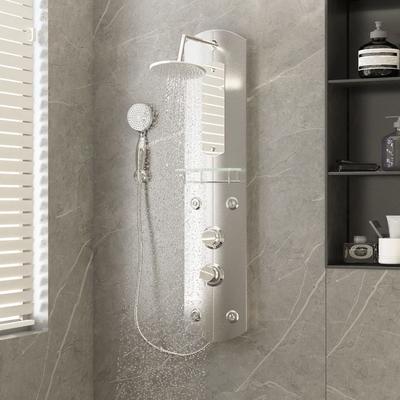 Vidaxl Shower Panel, 25X43X110 Cm, Silver