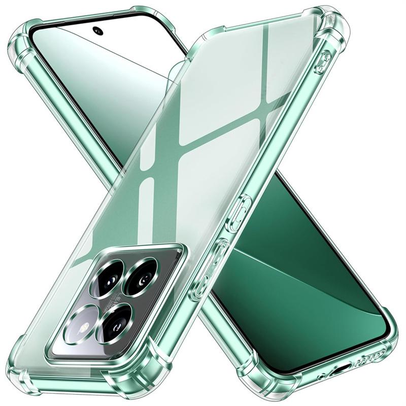 Für Xiaomi 14T / 14T Pro Airbag Fallsichere ultradünne HD-klare transparente kristallweiche Silikon-TPU-Hülle