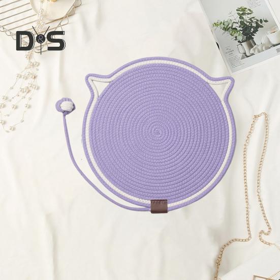 Natural Cotton Rope Cat Scratch Pad Easy To Clean Multi-Functional Indoor Pet Scratching Pad Wall Furniture Protector