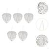 5 Pieces Craft Needle Threader Set Sewing Accessories Metal Heart Shape Organizer Holders
