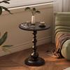 French Creative Black Bedside Table with Storage