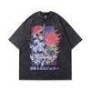 American Hip Hop Retro Spoof Fun Printed Short-Sleeved T-Shirt Men'S And Women'S Street Trendy Brand Lazy Half-Sleeved Tee Shirt