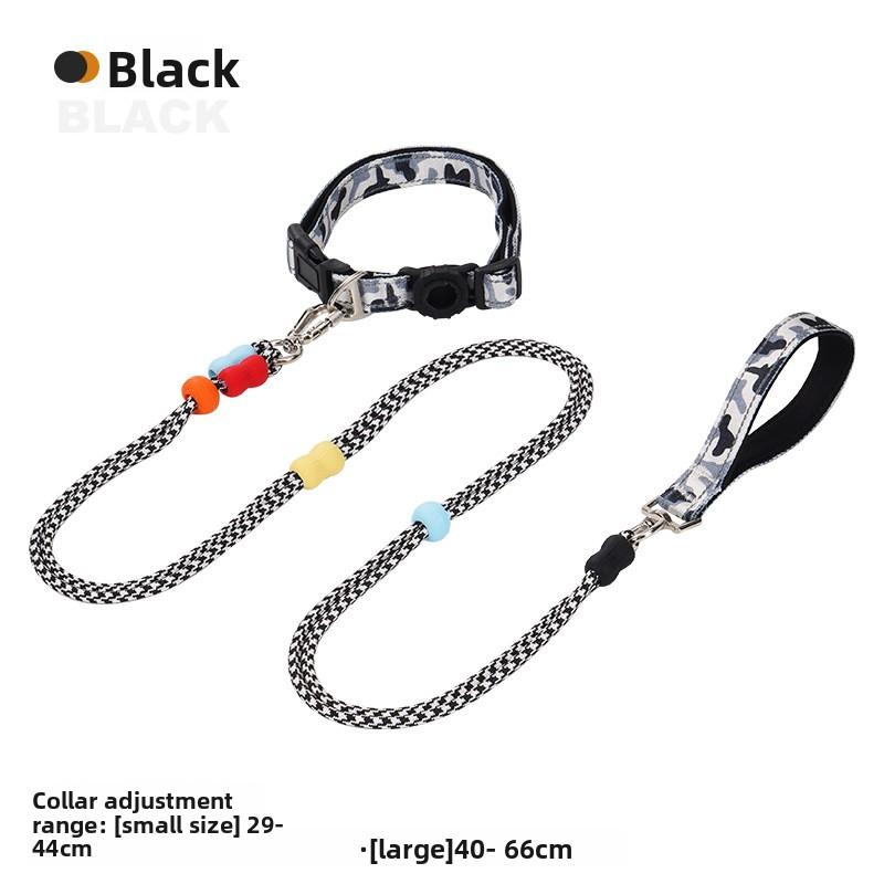 

Pet Multi-functional Leash, Dog Chain, Medium-sized Dog Collar, Chest and Back for Dog Outings, P Leash M [within 35-50 kg] чёрный