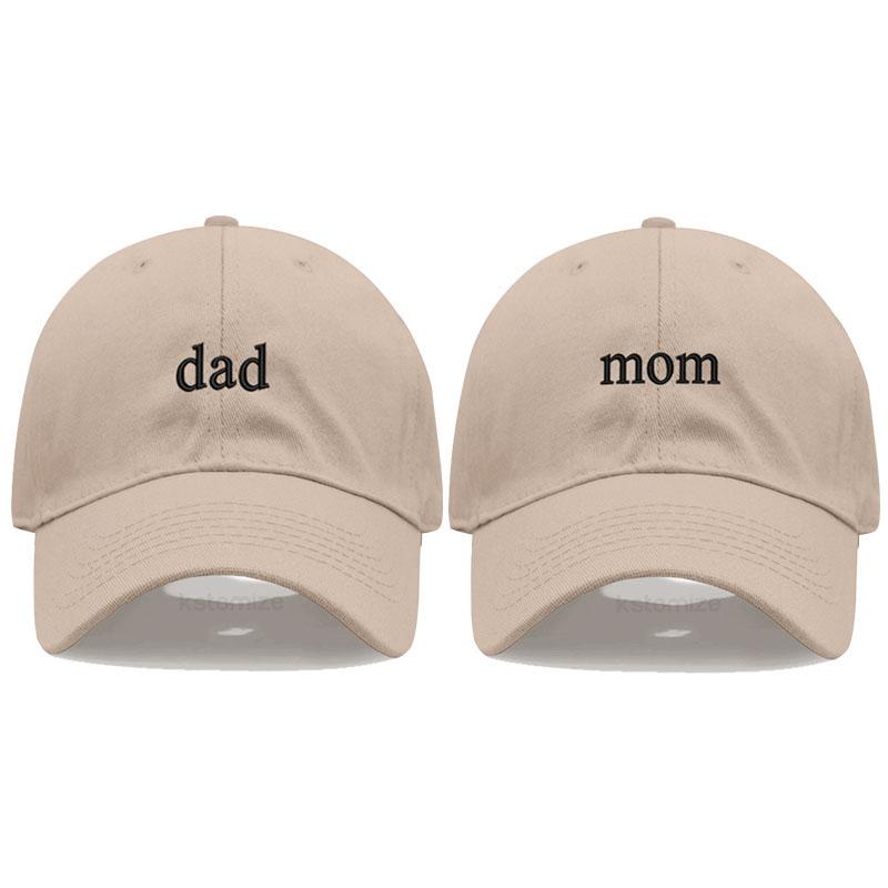 Neuer Papa Mama Stickerei Weiche Baumwolle Baseballkappe Mode Damen Herren Hut Sport Visier Snapback Kappe Sonnenhut Atmungsaktiv Outdoor Kappen