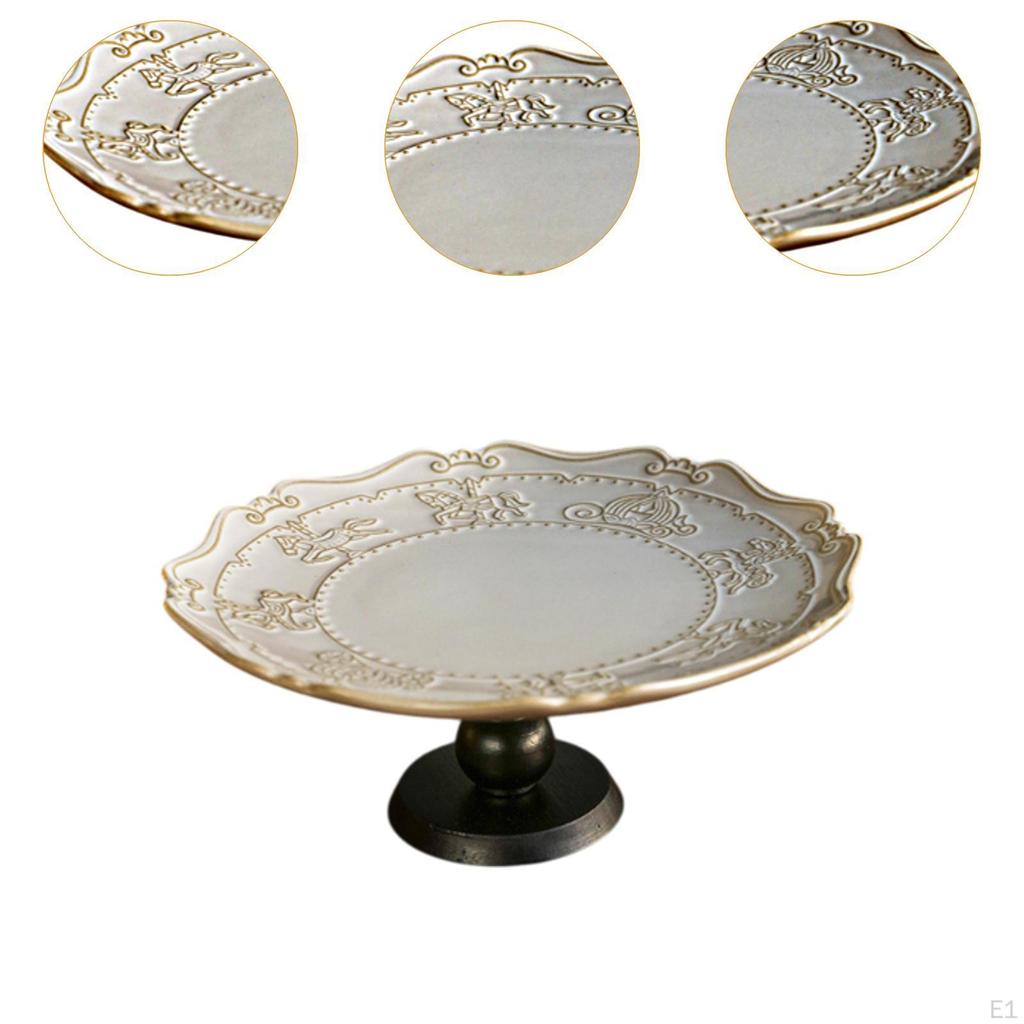 Dekorativní podnos na ovoce na podstavci, úložný prostor na dorty, velkokapacitní stojan na dezerty pro stolování