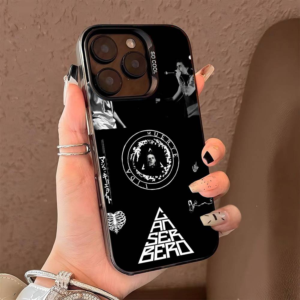 Singer c-Canserbero phone case for iPhone 17 17Air 16 15 14 13 12 11 Pro Max Plus Colorful Silver