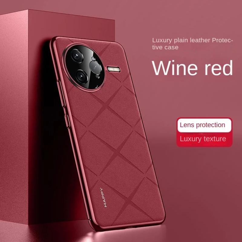 

Для POCO F7 Ultra Luxury Leather Plating Frame Case для Xiaomi POCO F7 Pro F7ultra Protect Shockproof Bumper For POCO F7 Ultra красный