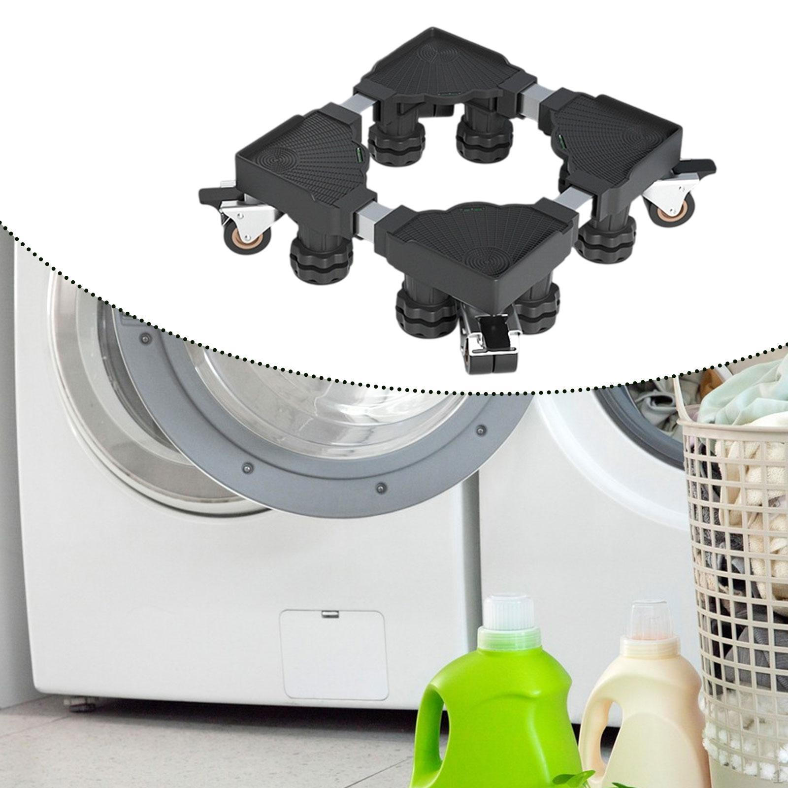 

Тележка для бытовой техники с 4 фиксирующимися колесами, подвижная подставка для мини-холодильника для стиральной машины чёрный