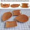 Multistyles Storage Rattan Woven Tea Tray  Restaurant Serving Tabletop Display