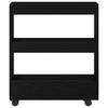 Narrow Storage Trolley Black Oak Effect