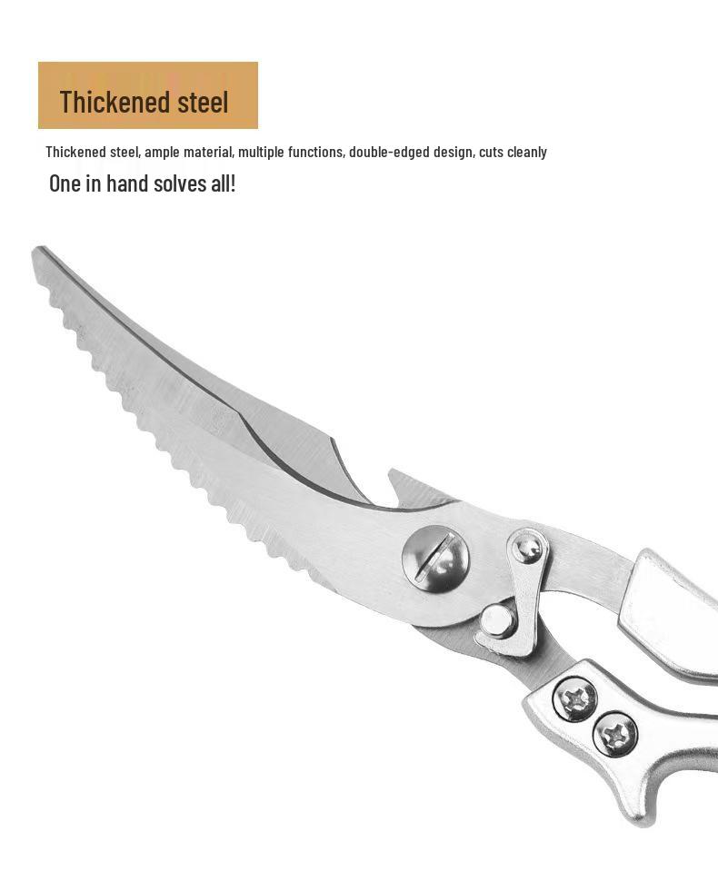 Stainless Steel Multifunctional Kitchen Scissors for Cutting Food and Chicken Bones