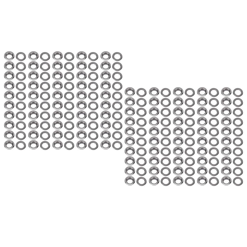 100 Set Brass Eyelet Kit 18mm Inner Diameter Metal Eyelet Grommet Kit for Tarps Fabrics Leather