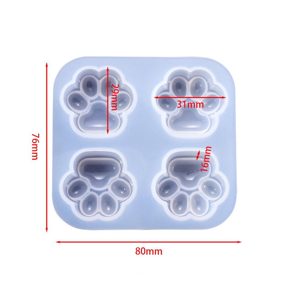 Cat Paw Pendant Silicone Mold Keychain Pendants Epoxy Resin Molds for DIY Epoxy Resin Crafting Mould Jewelry Making Crasfs