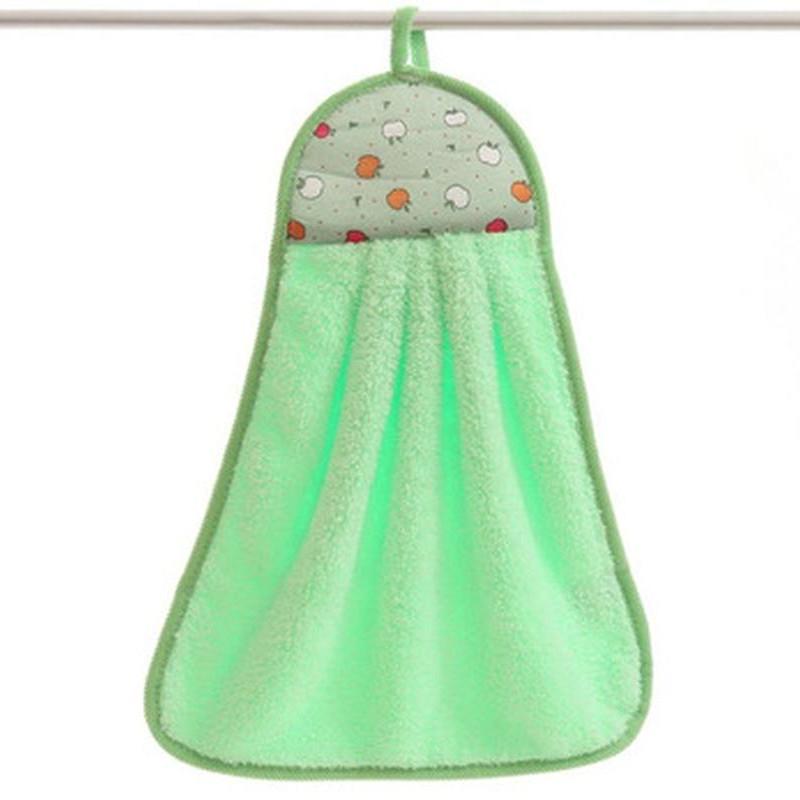 1Pcs Coral Velvet Bathroom Supplies Soft Hand Towel Absorbent Cloth Dishcloths Hanging  Cloth Kitche