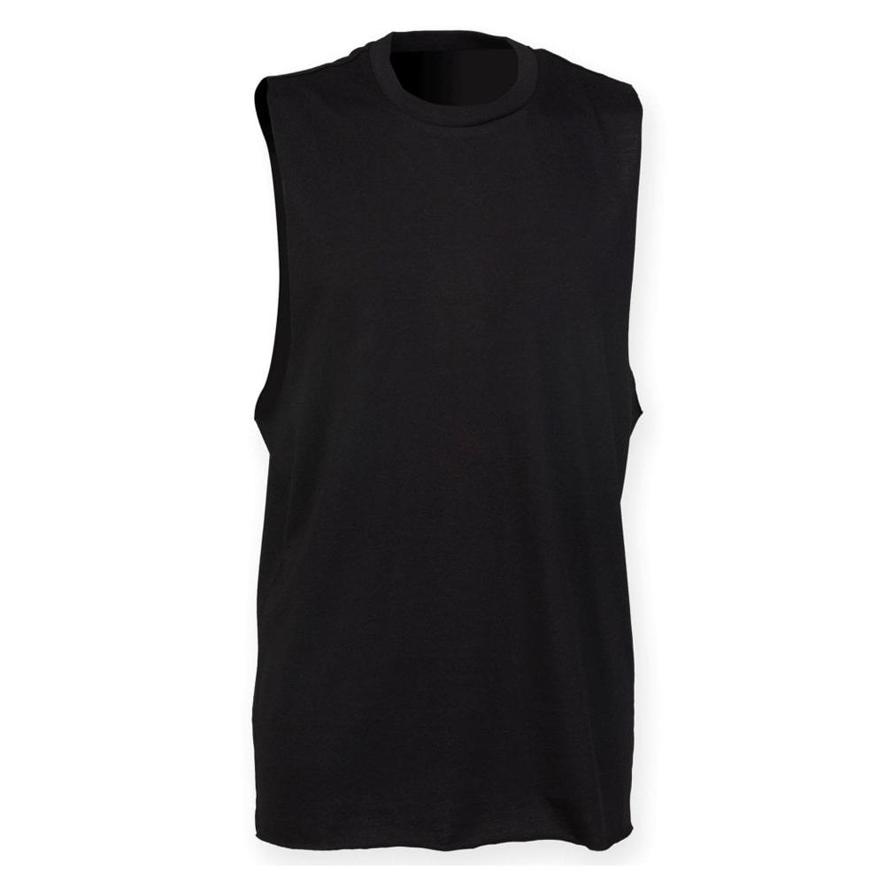 SF Women Womens/Ladies High-Neck Slash Armhole Vest Top