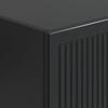 2 Piece Cabinet Set Black 13.6 x 13 x 35.4 in (34.5 x 33 x 90 cm) Particleboard