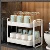 Multi-Layer Tea Set & Water Cup Storage Rack - Elegant Countertop Organizer