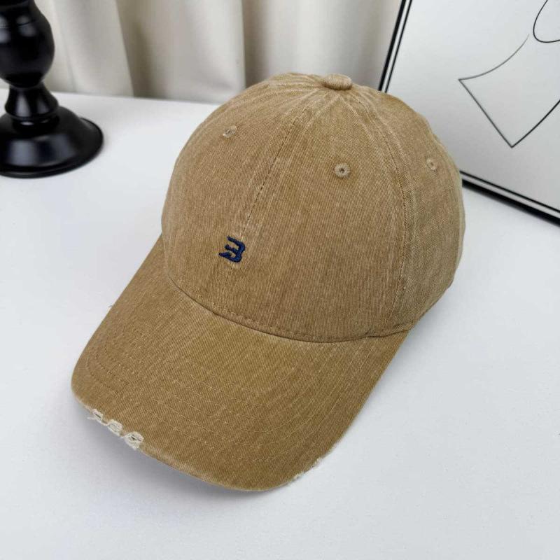 Versatile Ripped Baseball Cap Men's and Women's Embroidered Soft Top Breathable Outdoor Travel Sunscreen Shade Cap