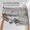 Stilvolle Herren-Boxershorts - Antibakterieller Maulbeerseiden-Zwickel, Atmungsaktive Baumwolle, Komfortabler Mid-Waist