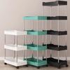 1pc 3/4 Tier Rolling Storage Cart High Capacity Storage Shelf Movable Gap Storage Rack Kitchen Bathroom And Livingroom Organizer