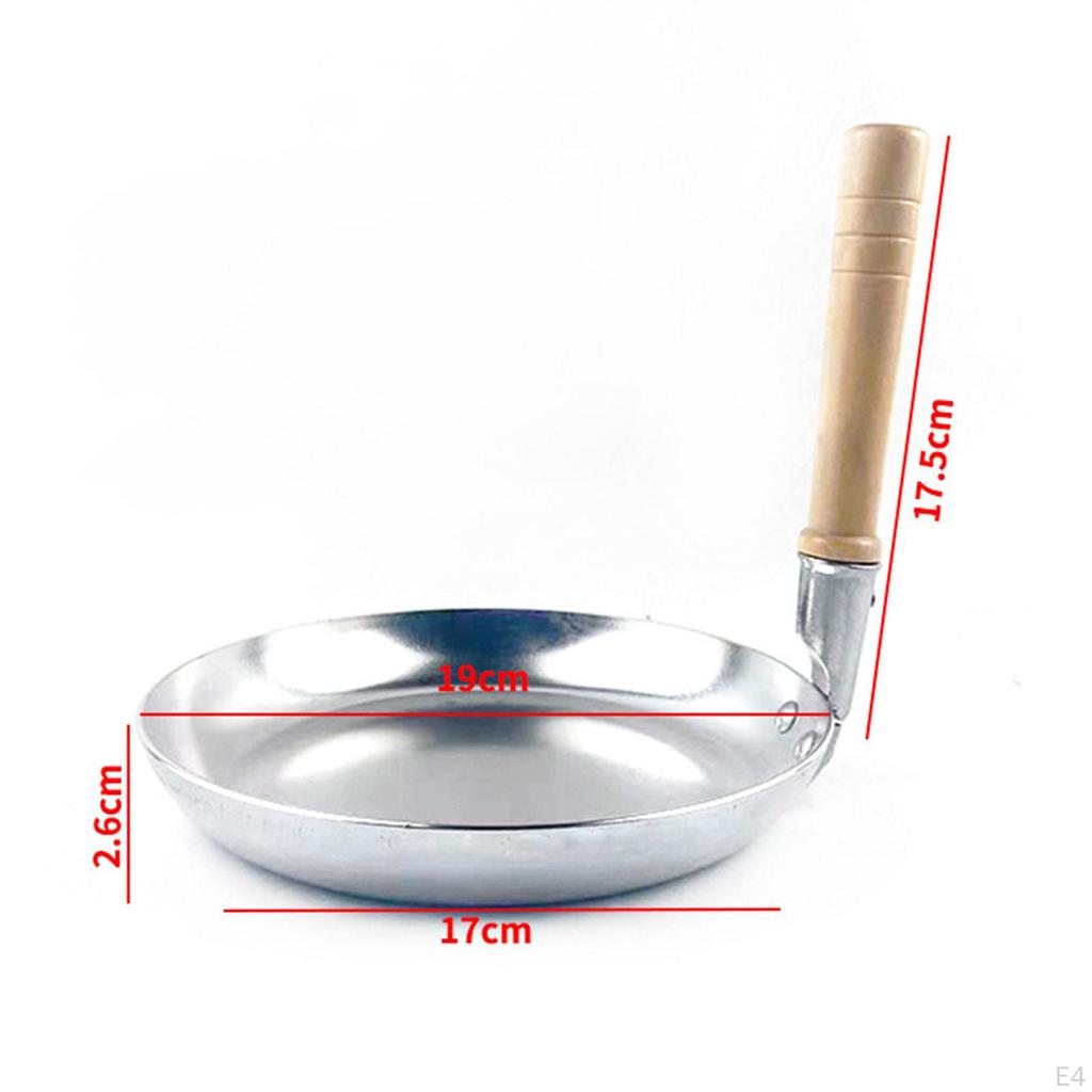 Aluminum Egg Pan, Versatile, Non-stick Coated, with Comfortable Wooden Handle – Ideal for