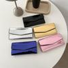 Luxurious Triple Flod Long Wallet Women Banquet bag Fashion Shiny PU Leather Multi-Slot Card Holder Females Messenger Cluth Bag
