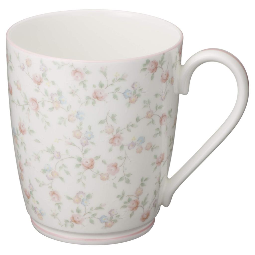 Noritake Cutie Rose Microwave-Safe Bone China Mug, 295cc, T97280/9940