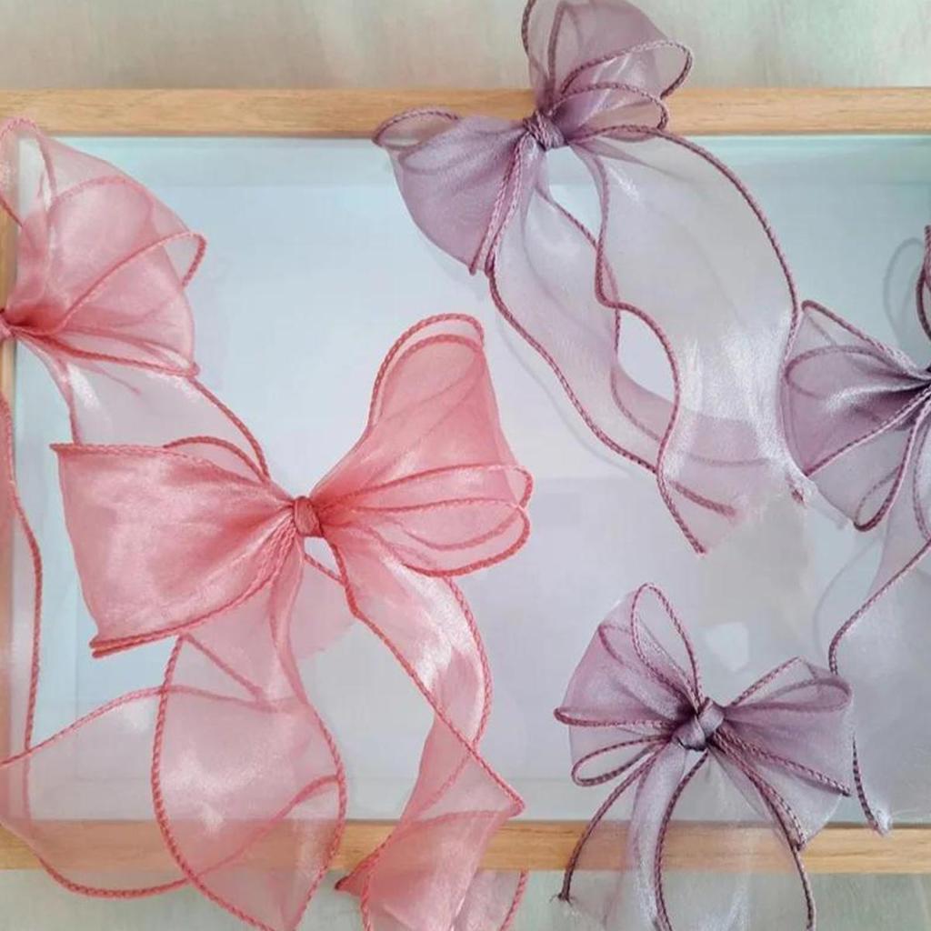 1 st 9m/rol Chiffon Zijden Lint Organza Satijn voor DIY Craft Cadeauverpakking Decoratie Bruidsboeketten Krans Naaibenodigdheden