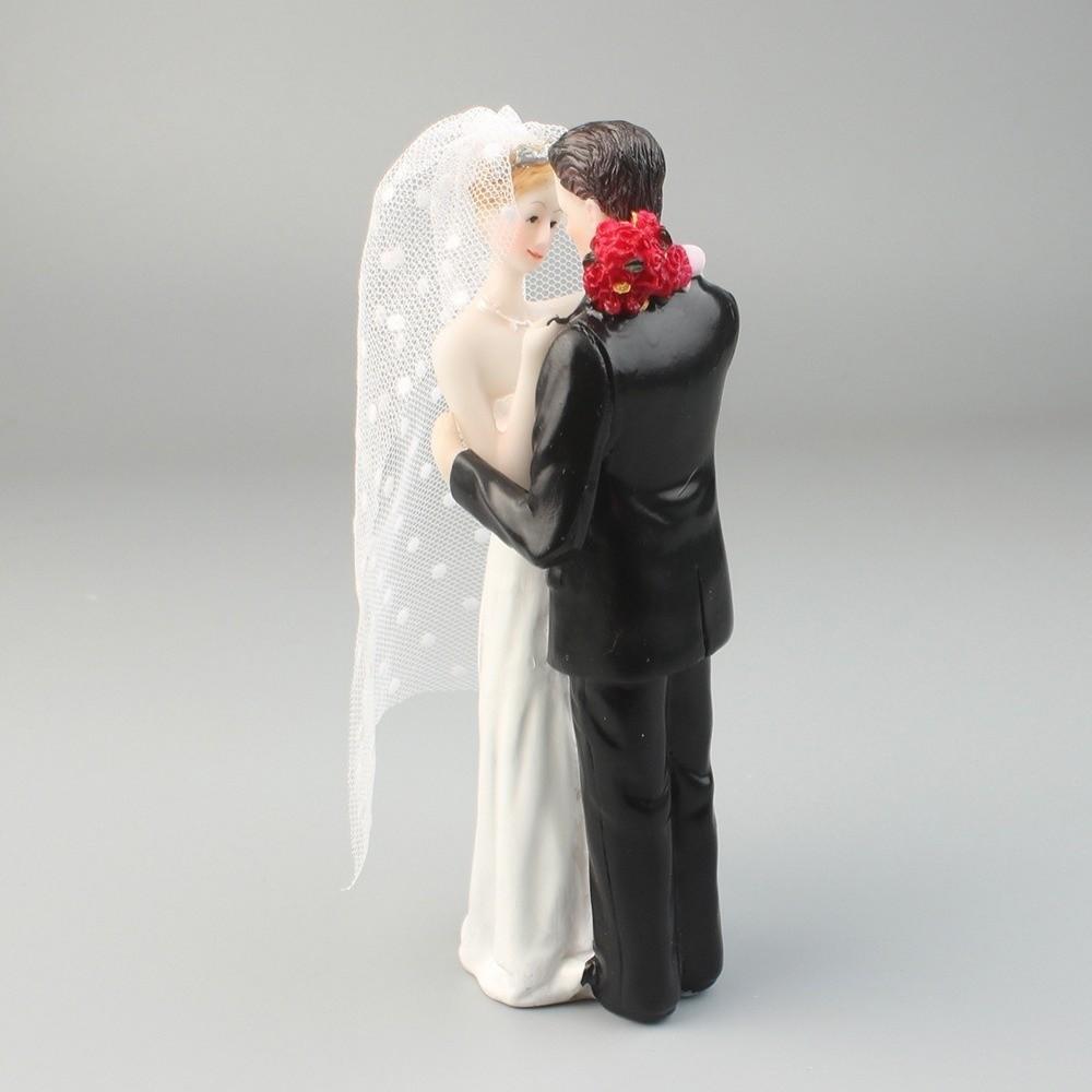 Resin Couple Wedding Cake Topper Romantic Style Bride Groom Figurine  Valentine Celebration